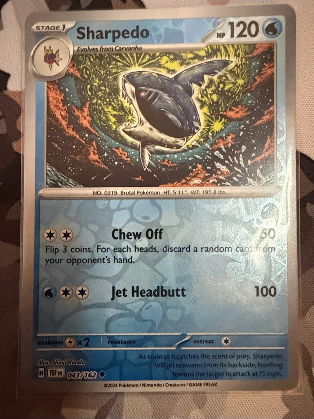 Carvanha & Sharpedo Reverse Holo Pokémon Evolution Card Lot 🦈 | 4 Cards ✨5/$25✨